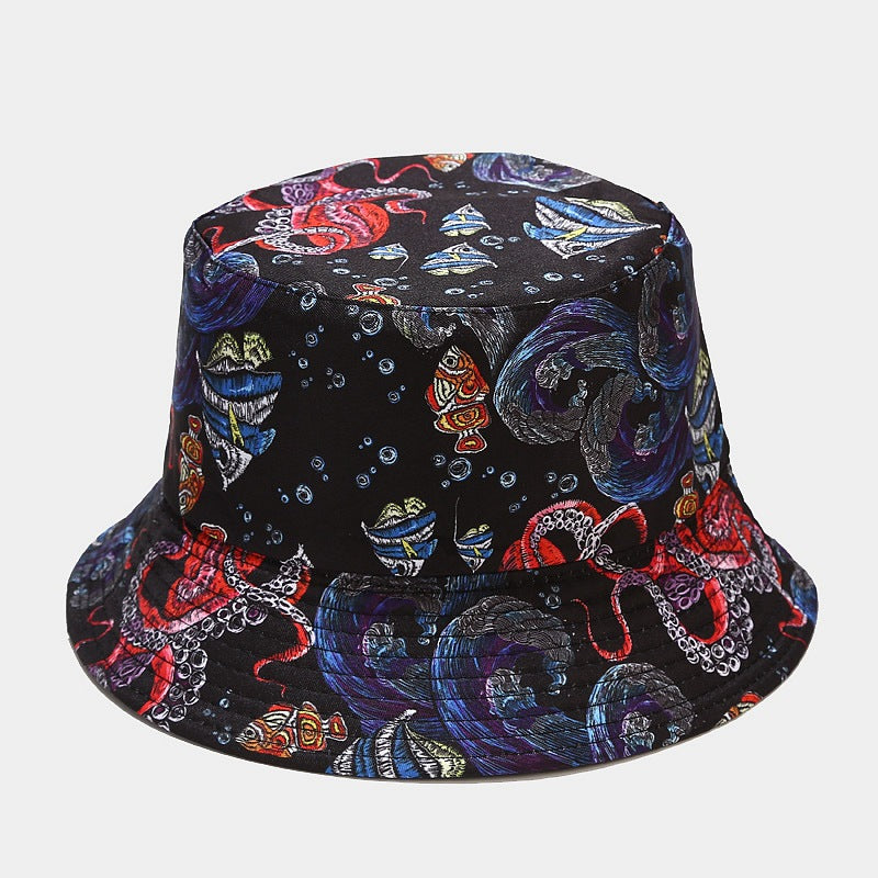 Ocean Bucket Hat Collection | 9-Design Marine Life Fisherman Cap