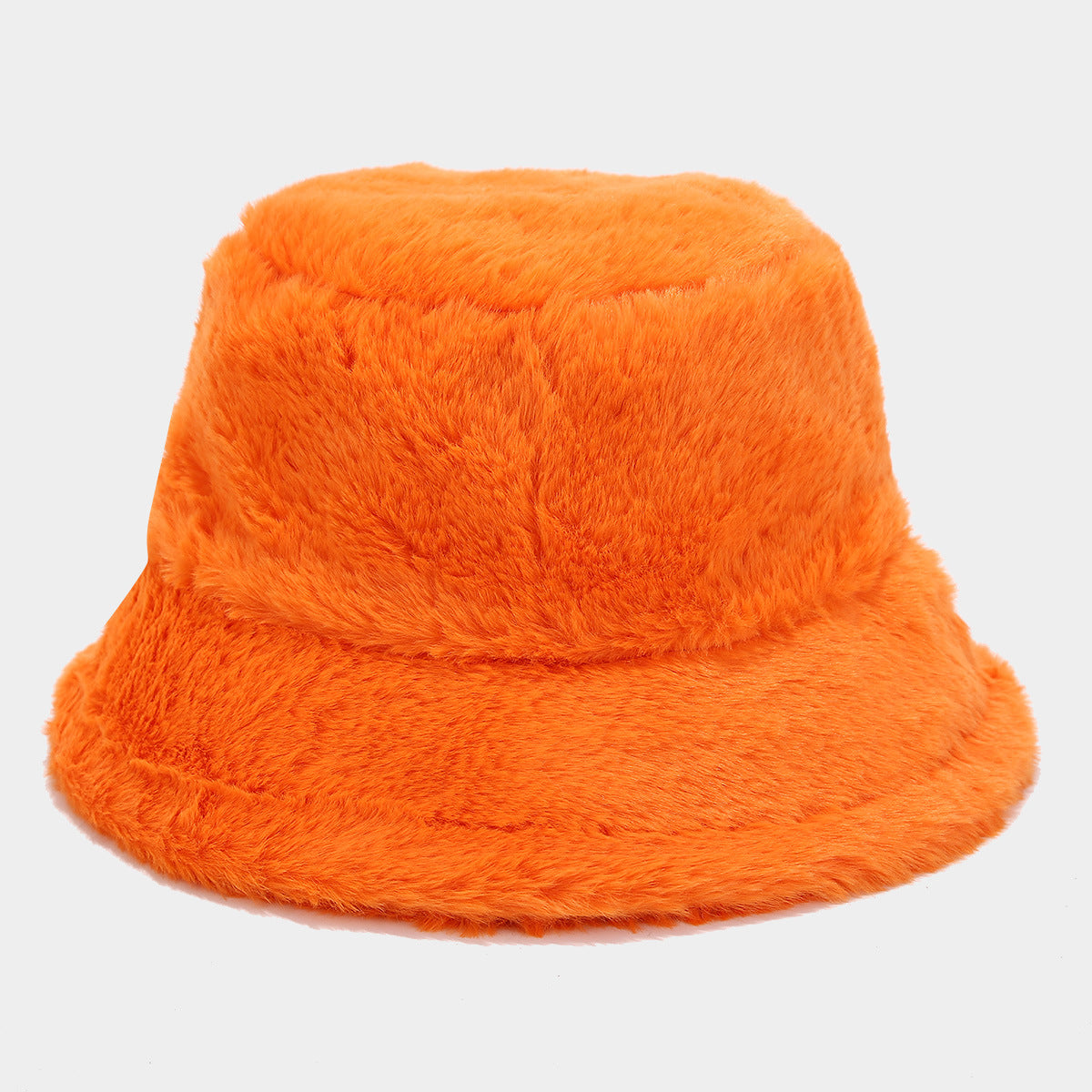 Women’s Plush Faux Fur Bucket Hats - Soft and Cozy Winter Headwear in Vibrant Colors