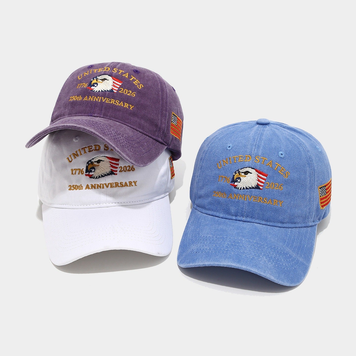 USA 250th Anniversary Eagle Cap | Vintage Patriotic Baseball Hat | American Flag Dad Cap