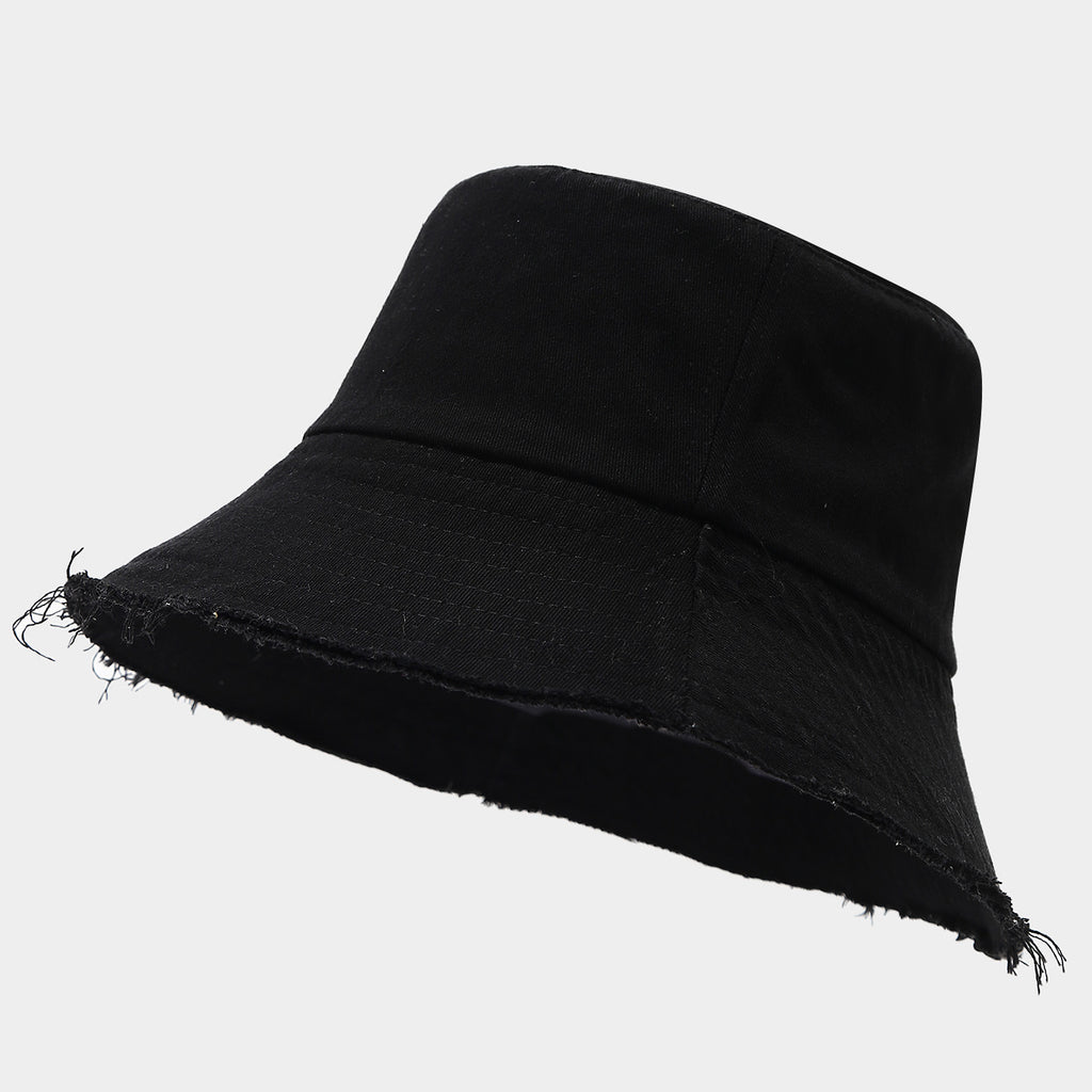 Distressed Frayed Bucket Hat | Washed Cotton Summer Cap | 9 Colors | Byerclub