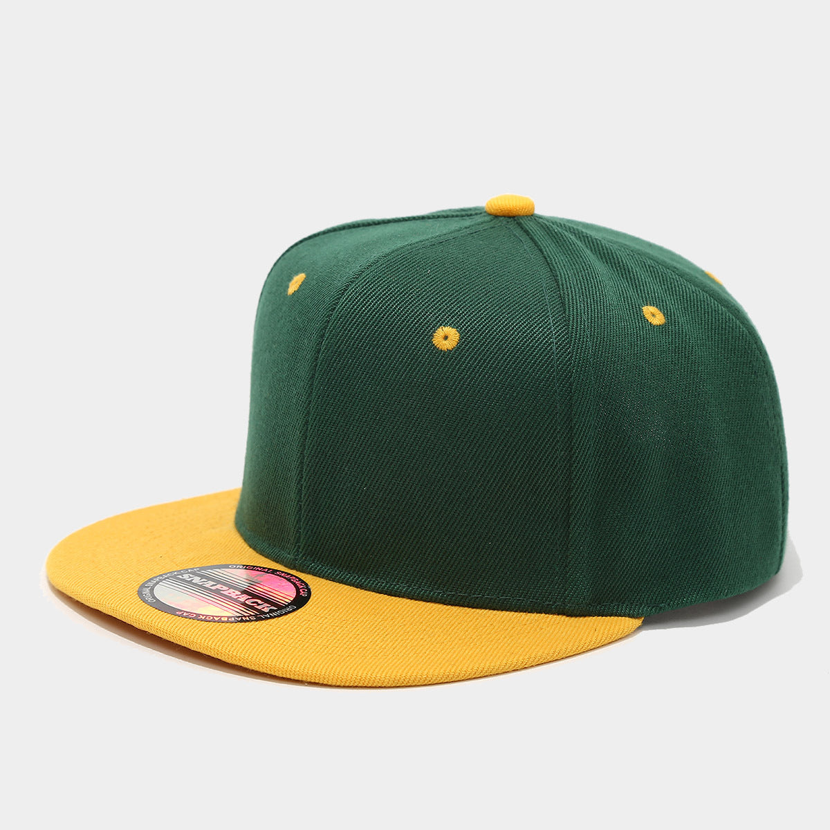 Classic Color Block Snapback Cap | Flat Brim Baseball Hat | Byerclub | Customizable