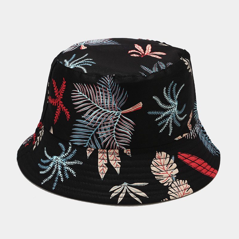 Byerclub Ocean & Plant Print Reversible Bucket Hat