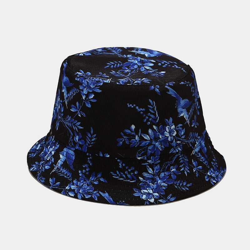 Floral Print Bucket Hat | Reversible Tropical Fisherman Cap