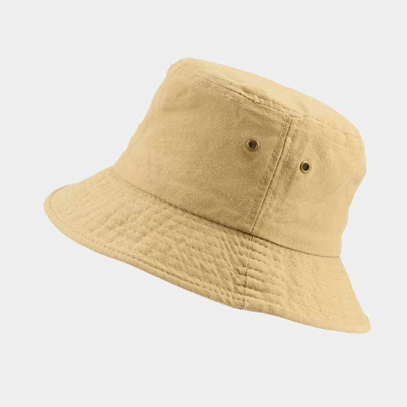 Classic Solid Bucket Hat | Cotton Canvas Fisherman Cap | Minimalist Summer Sun Hat