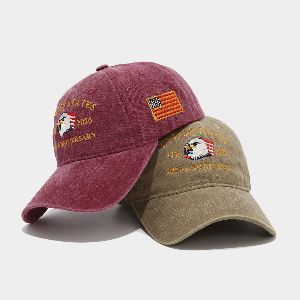 USA 250th Anniversary Eagle Cap | Vintage Patriotic Baseball Hat | American Flag Dad Cap