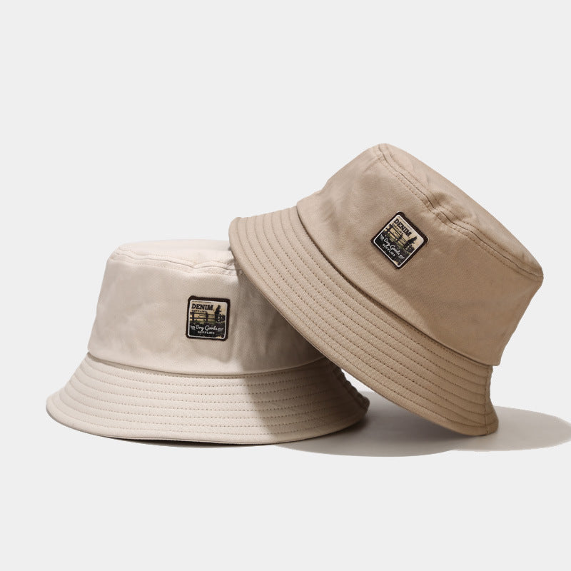 Denim Patch Bucket Hat | 7-Color Classic Fisherman Cap