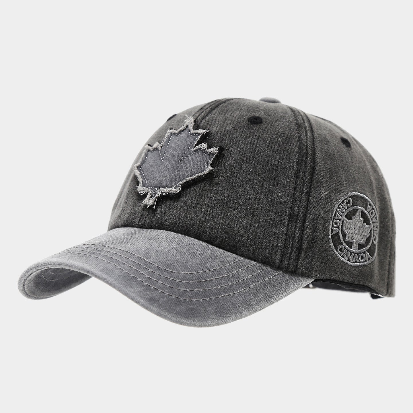Vintage Distressed Maple Leaf Baseball Cap | Washed Cotton Adjustable Dad Hat