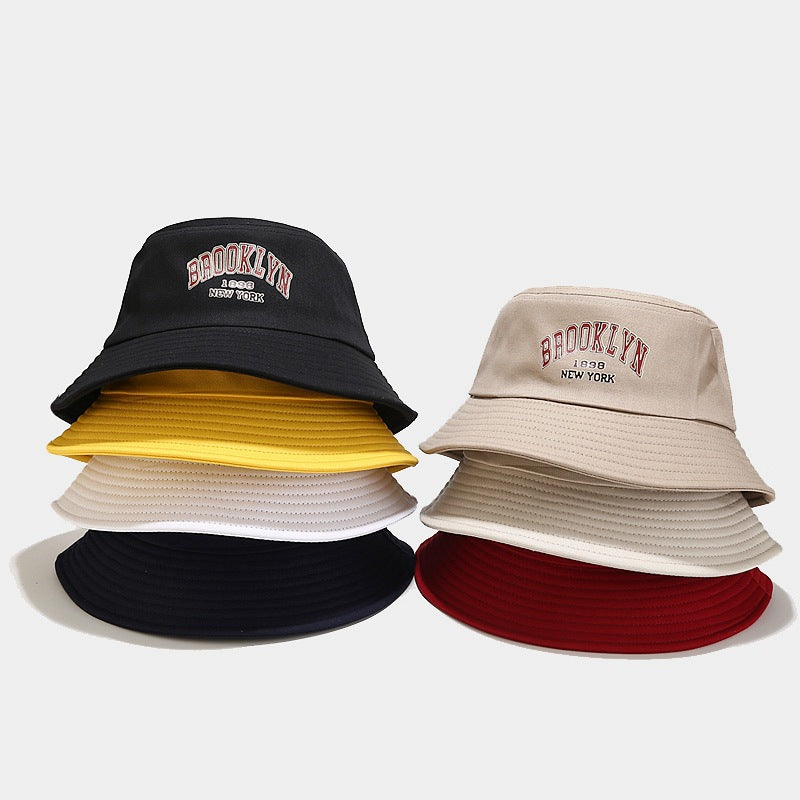 Brooklyn Embroidered Bucket Hat | 6-Color Classic Fisherman Cap