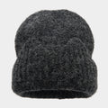 Byerclub Women's Fuzzy Mohair-Blend Rib Knit Beanie – Chunky Brushed Winter Hat with Rolled Cuff in 4 Colors