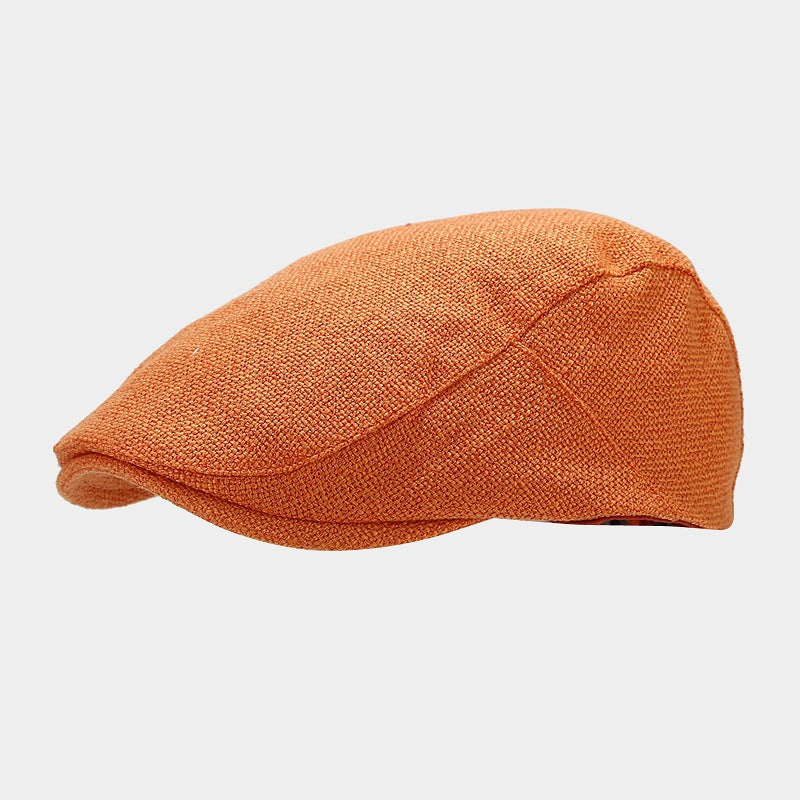 Linen Flat Cap | 5-Color Summer Ivy Hat