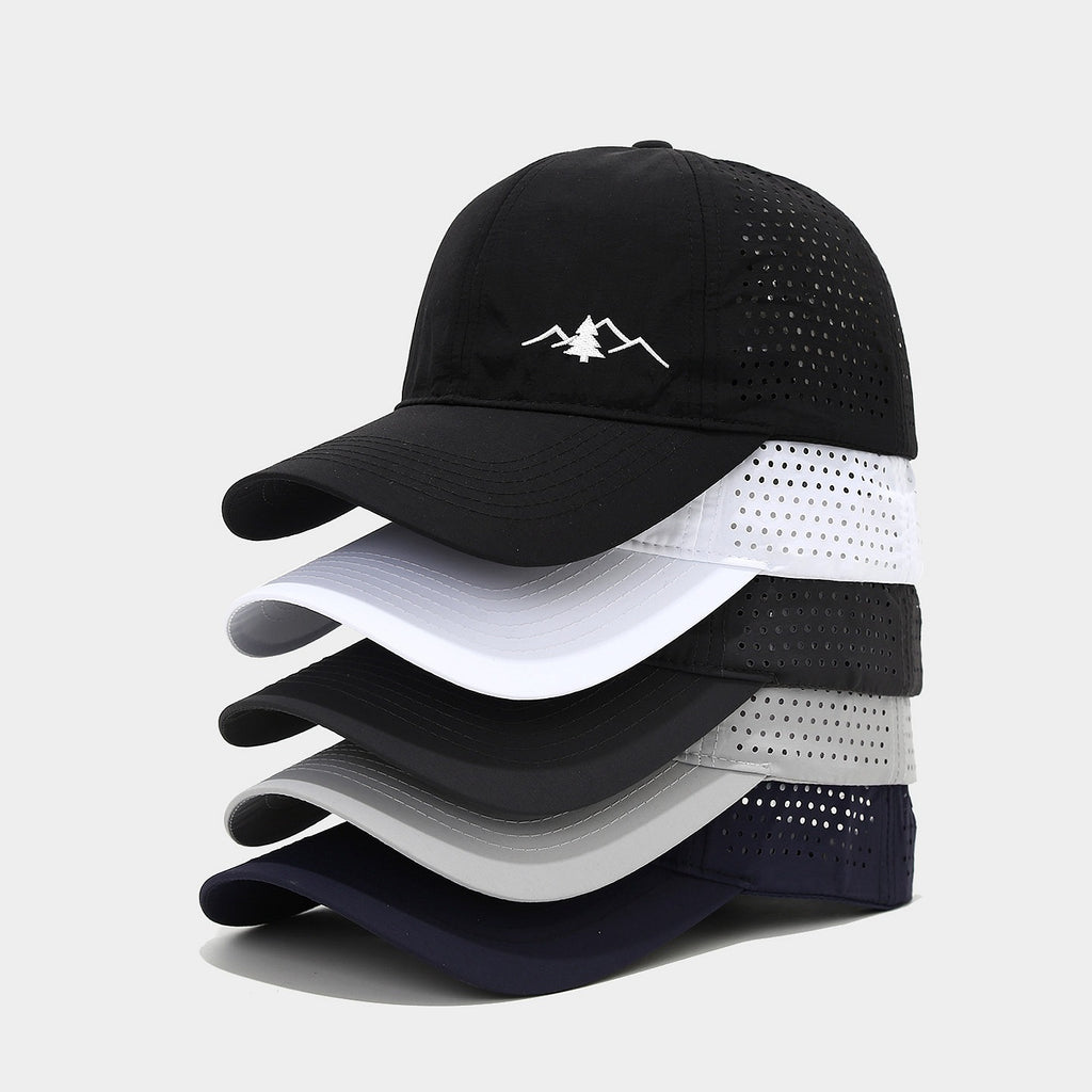 Quick-Dry Perforated Baseball Cap | Mountain Embroidery Outdoor Hat | Byerclub