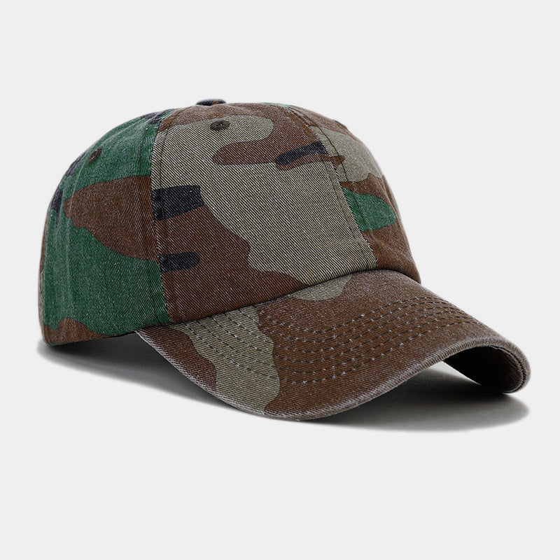 Vintage Camo Baseball Cap | Washed Tactical Dad Hat | Military Streetwear Camouflage Cap