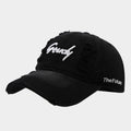 Distressed Grudy Embroidered Cap | Ripped Vintage Baseball Hat | Streetwear Destroyed Dad Cap