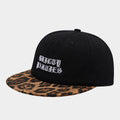 Leopard Brim Snapback Cap | Gothic Embroidery Streetwear Hat | Byerclub