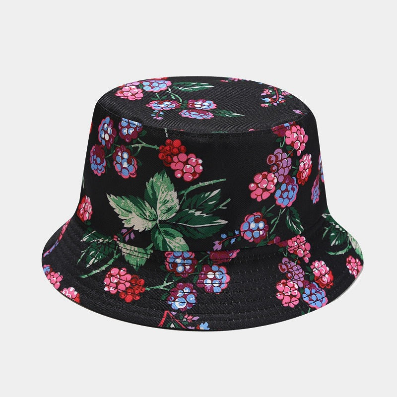 Floral Print Bucket Hat | Reversible Tropical Fisherman Cap