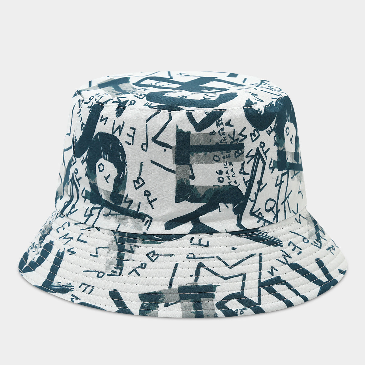Graffiti Print Bucket Hat | Street Art Fisherman Cap