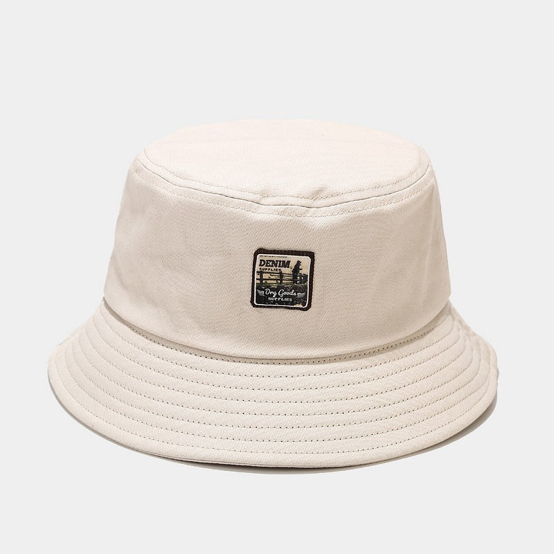 Denim Patch Bucket Hat | 7-Color Classic Fisherman Cap