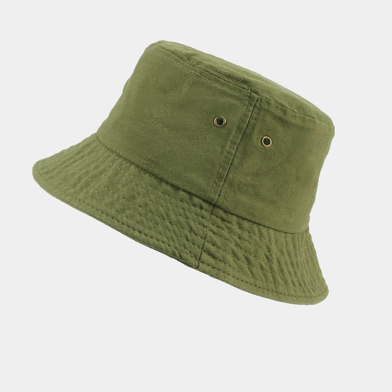 Classic Solid Bucket Hat | Cotton Canvas Fisherman Cap | Minimalist Summer Sun Hat