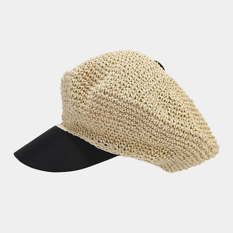 Woven Straw Baseball Cap | Breathable Summer Hat with Canvas Brim | Byerclub