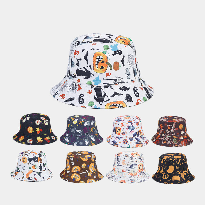 Halloween Bucket Hat | 9-Design Spooky Print Fisherman Cap