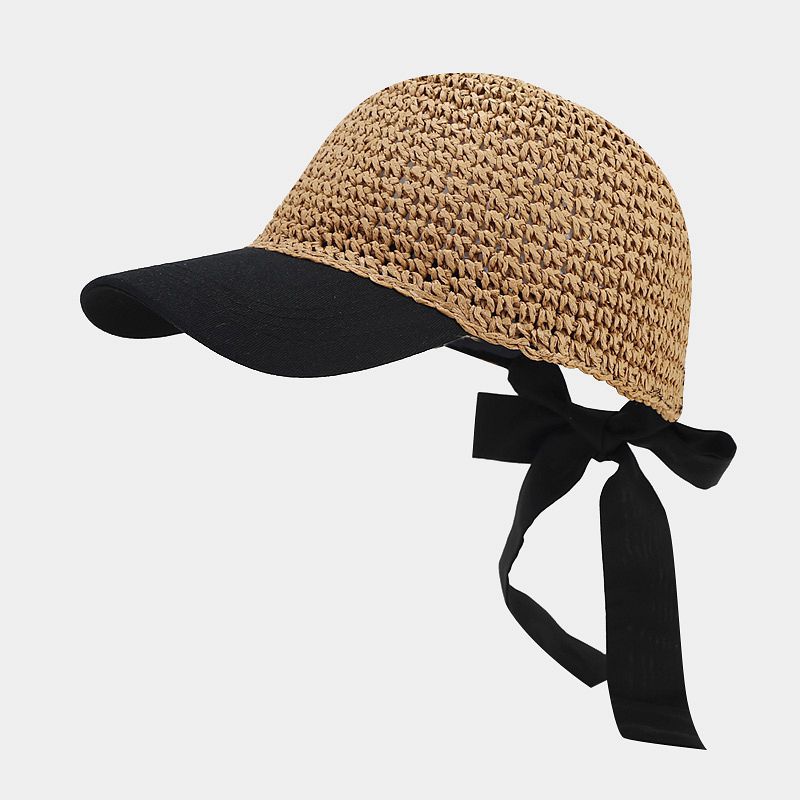Woven Straw Baseball Cap | Breathable Summer Hat with Canvas Brim | Byerclub
