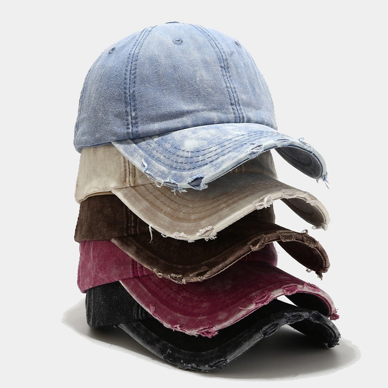 Distressed Washed Cap | 5-Color Ripped Dad Hat
