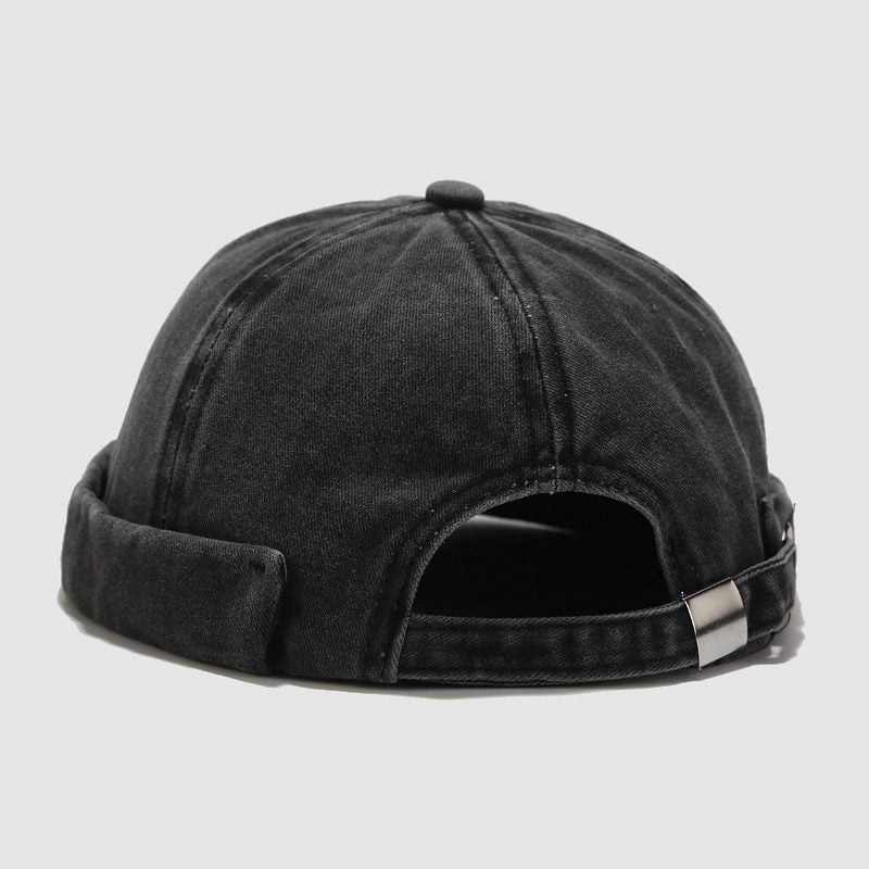 Vintage Washed Docker Cap | 4-Color Brimless Sailor Hat