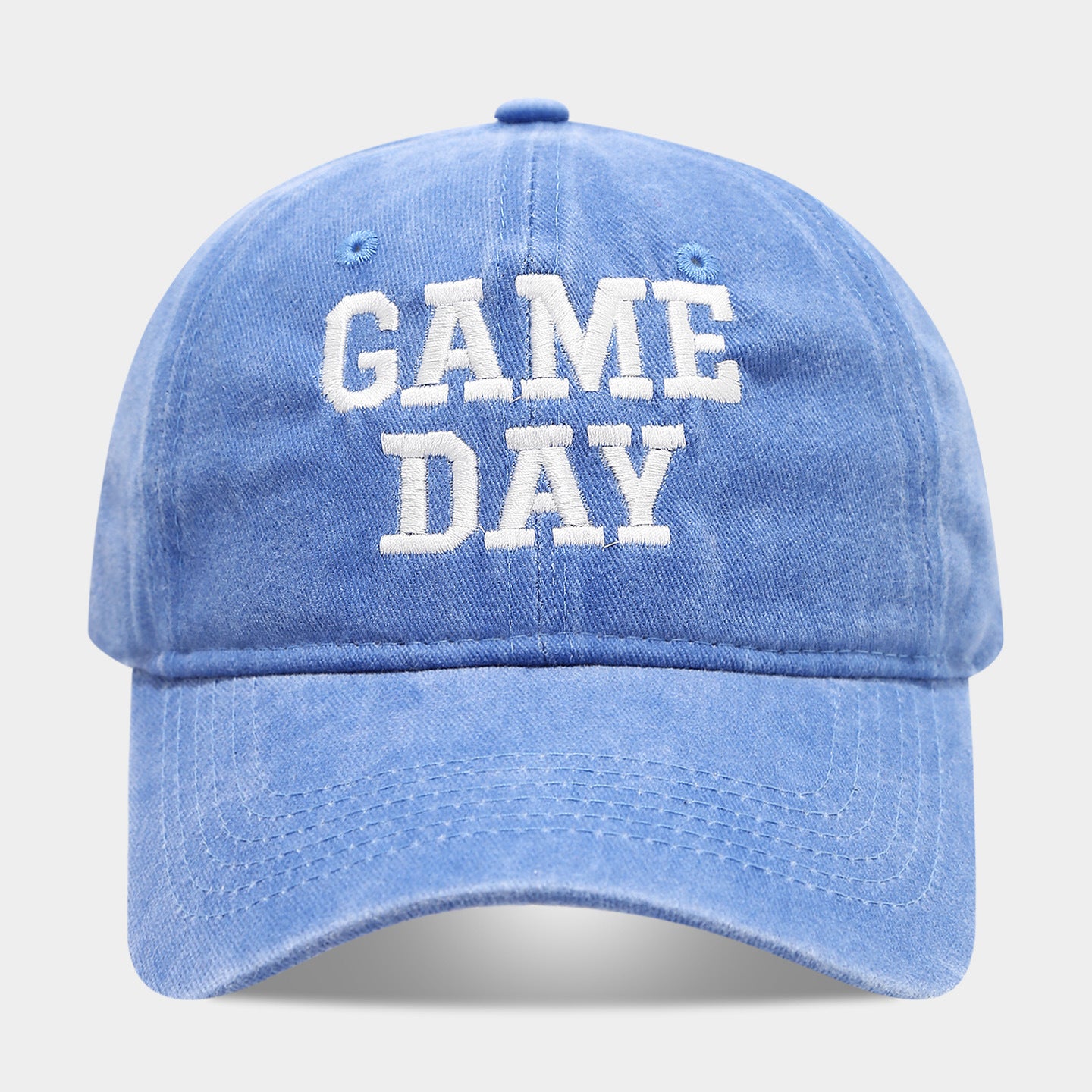 Vintage "Game Day" Embroidered Baseball Cap – Washed Cotton Dad Hat, 8 Colors | Byerclub