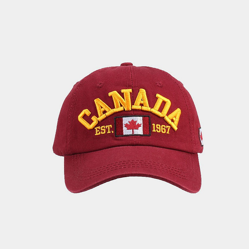 Canada Maple Leaf Baseball Cap | 5-Color Embroidered Trucker Hat