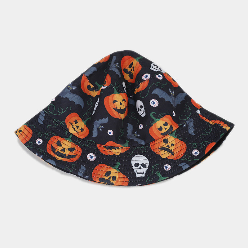 Halloween Pumpkin Bucket Hat | Spooky Print Fisherman Cap