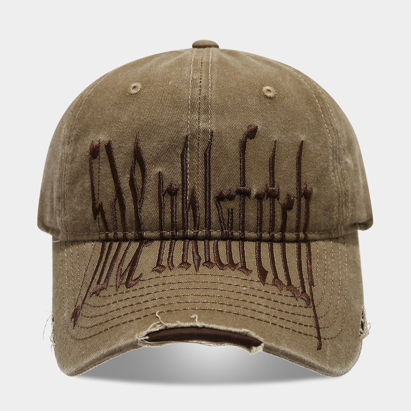 Vintage Washed Graffiti Baseball Cap | Distressed Embroidered Streetwear Hat | Byerclub