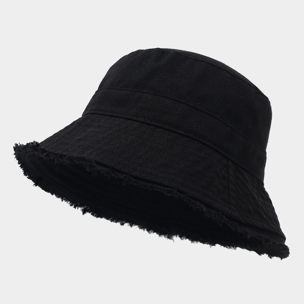 Distressed Frayed Bucket Hat | Washed Cotton Summer Cap | 4 Colors | Byerclub