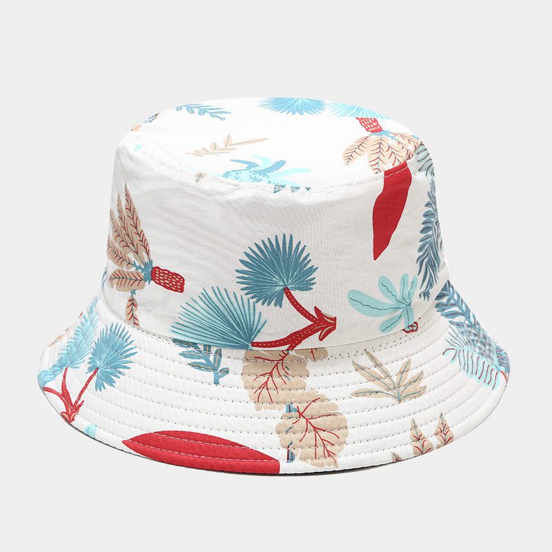 Byerclub Ocean & Plant Print Reversible Bucket Hat
