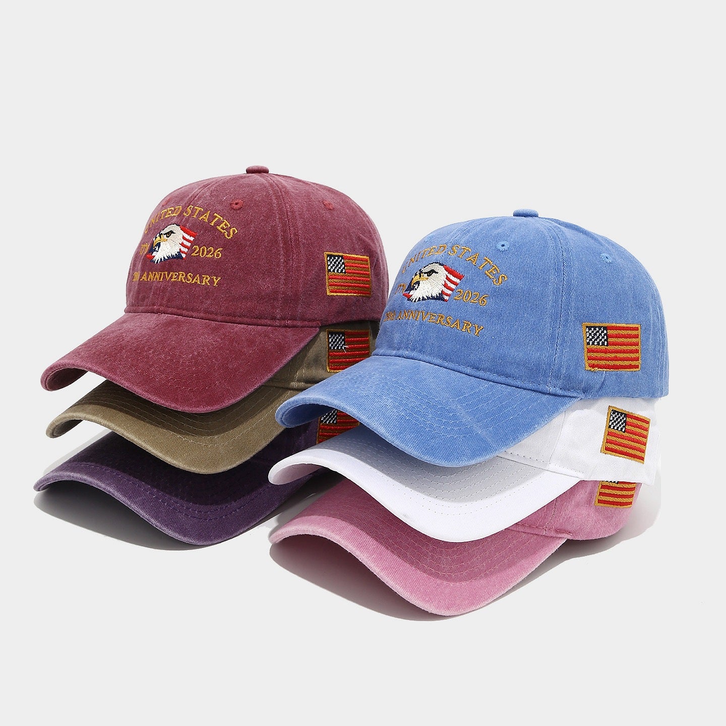 USA 250th Anniversary Eagle Cap | Vintage Patriotic Baseball Hat | American Flag Dad Cap
