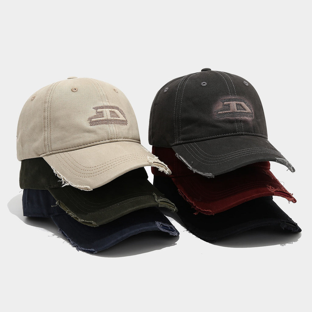 Vintage Distressed Baseball Cap | Embroidered Logo Streetwear Hat | Byerclub