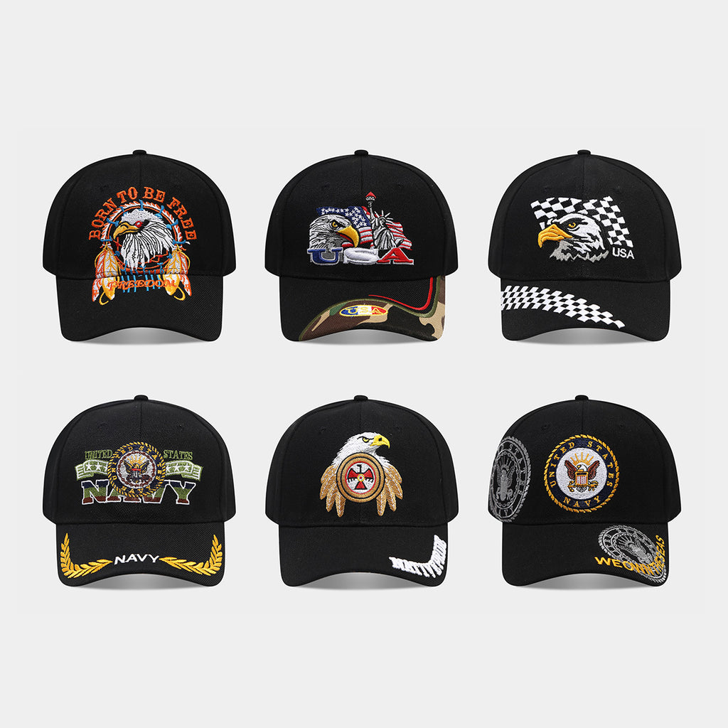 USA Eagle Embroidered Baseball Cap | Patriotic Military Streetwear Hat | Byerclub
