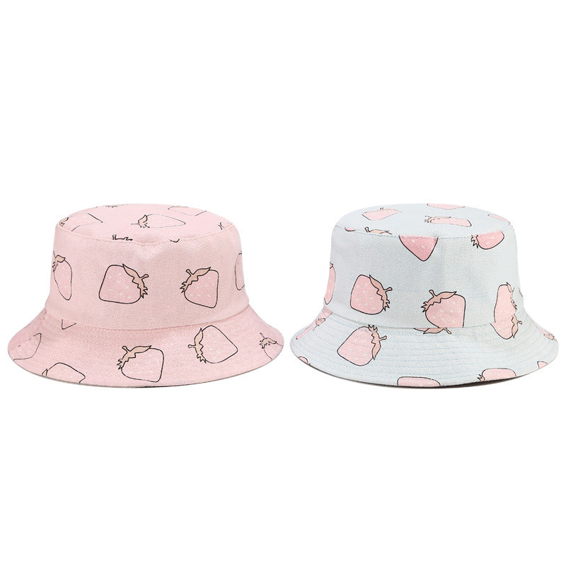 Byerclub Reversible Strawberry Bucket Hat