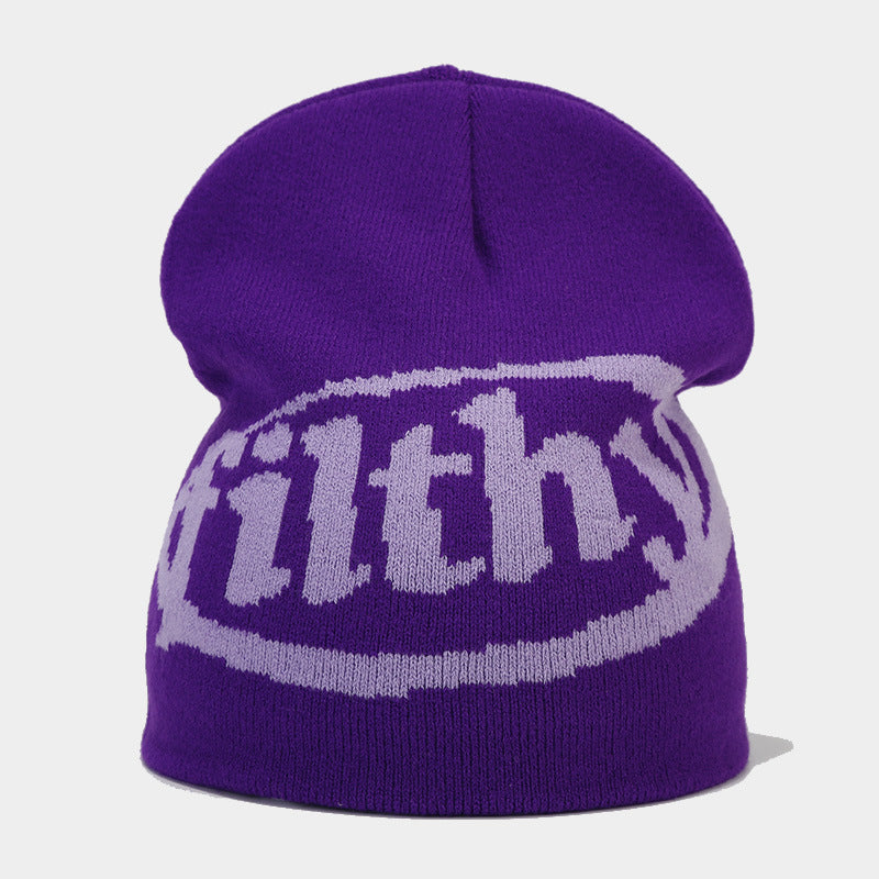Filthy Beanie | 6-Color Bold Letter Knit Cap