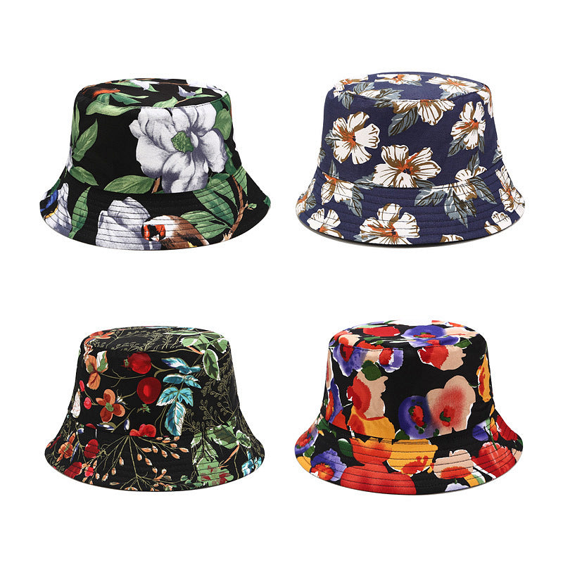 Vintage Floral Bucket Hat | 4-Design Botanical Fisherman Cap