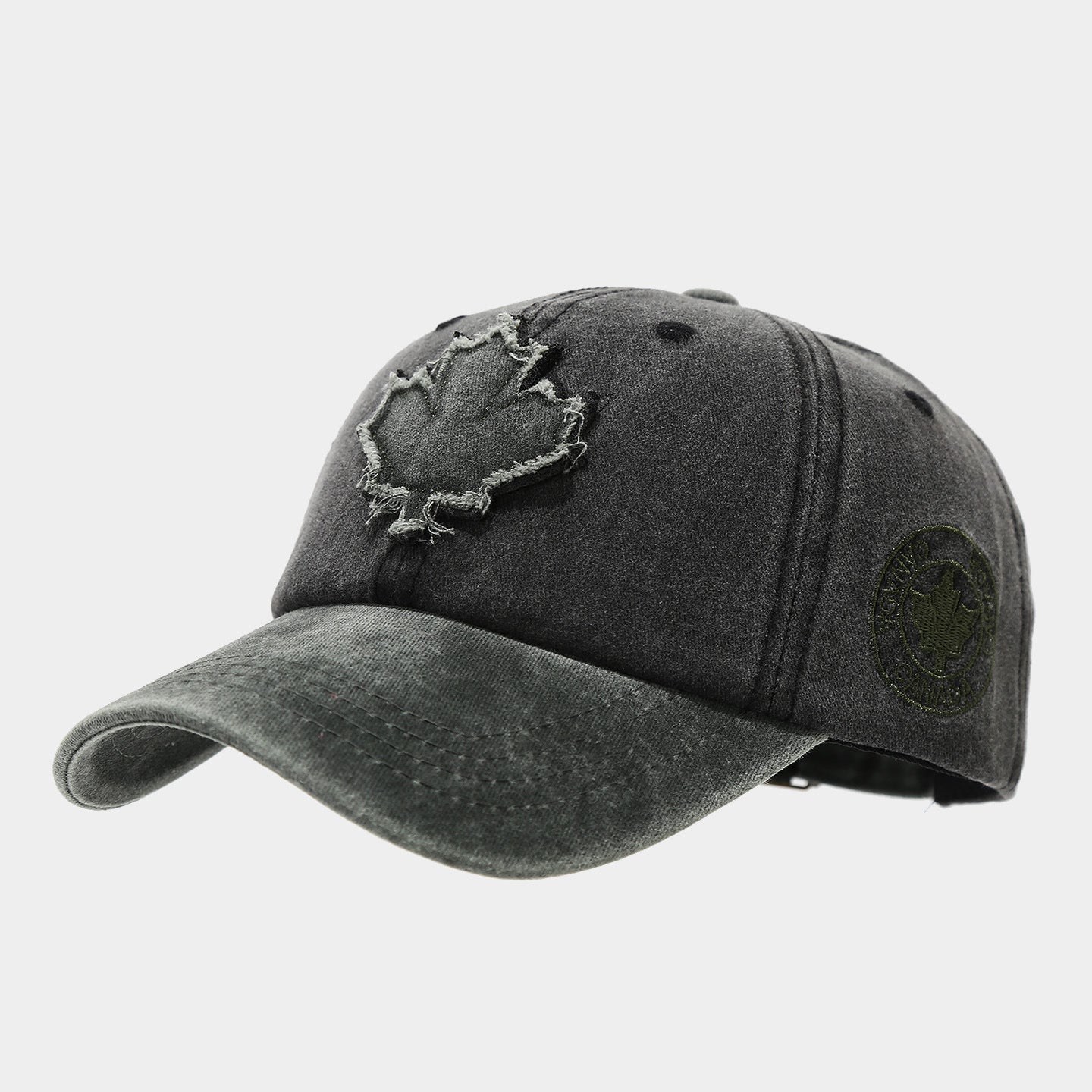 Vintage Distressed Maple Leaf Baseball Cap | Washed Cotton Adjustable Dad Hat