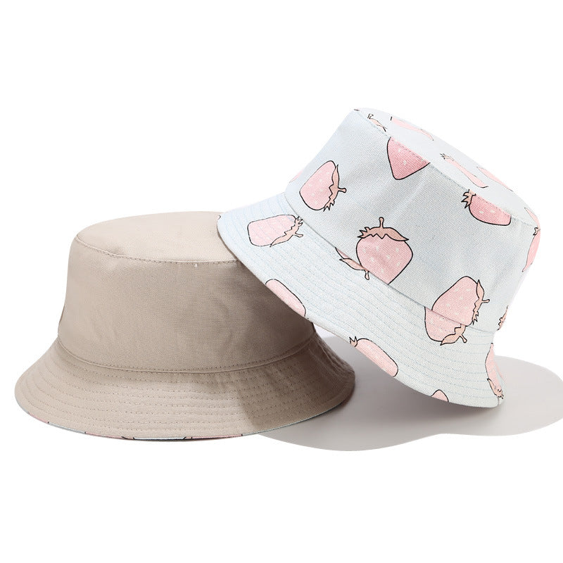 Byerclub Reversible Strawberry Bucket Hat