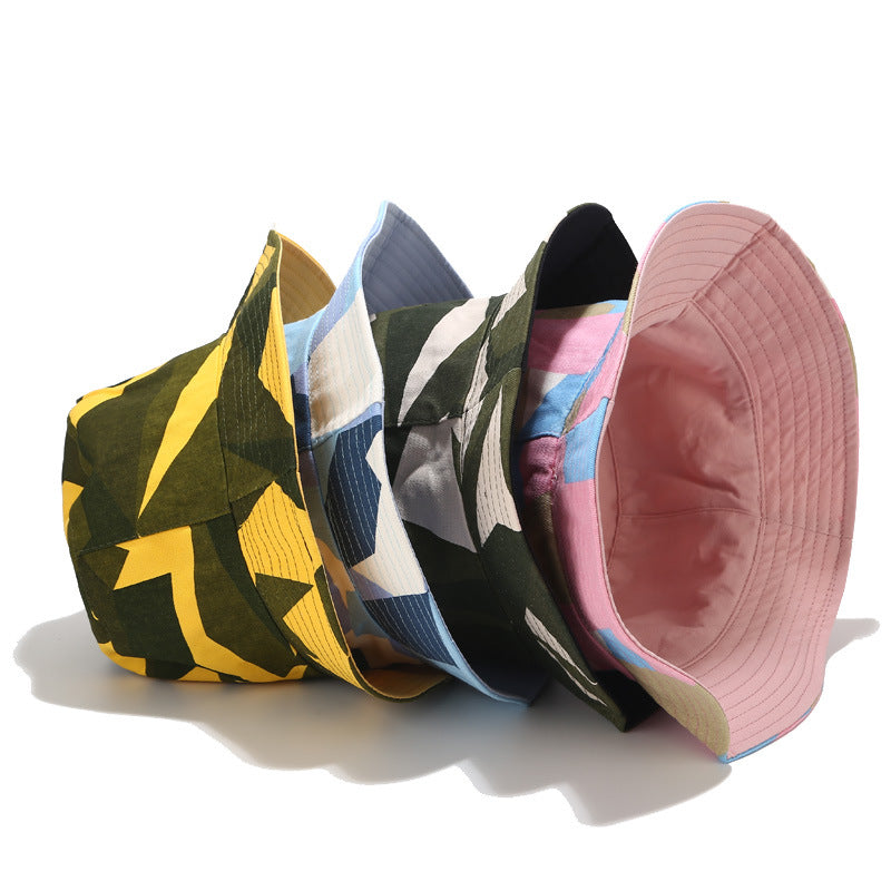 Byerclub Geometric Print Reversible Bucket Hat
