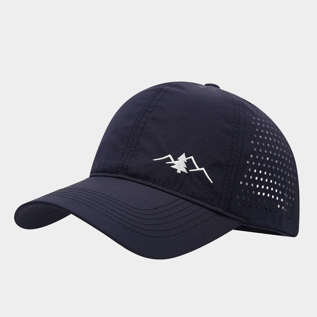 Quick-Dry Perforated Baseball Cap | Mountain Embroidery Outdoor Hat | Byerclub