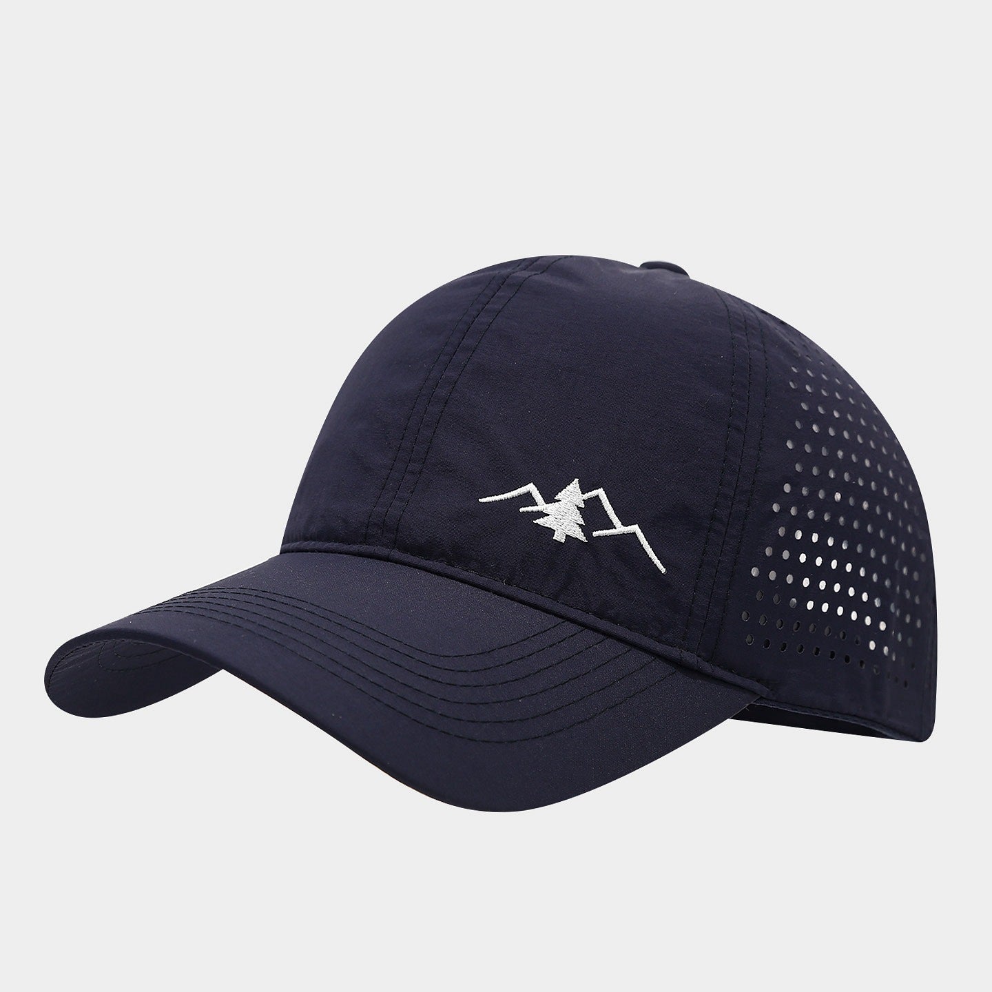 Quick-Dry Perforated Baseball Cap | Mountain Embroidery Outdoor Hat | Byerclub