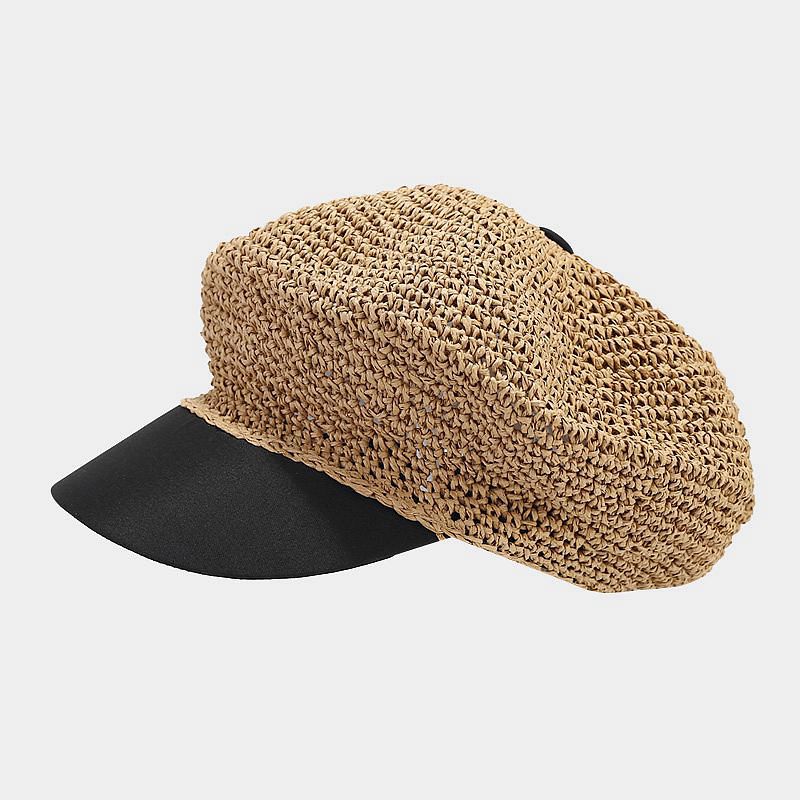Woven Straw Baseball Cap | Breathable Summer Hat with Canvas Brim | Byerclub