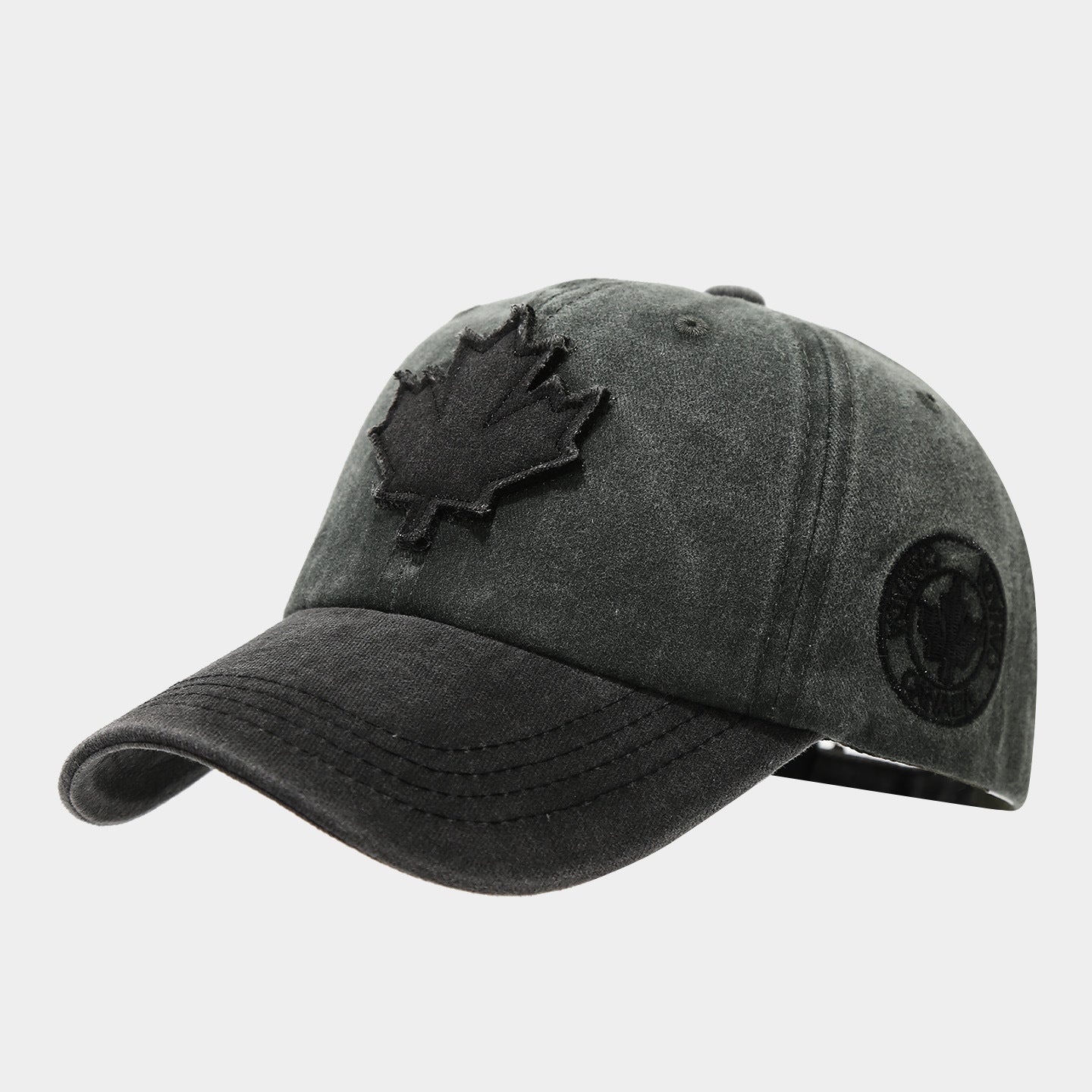Vintage Distressed Maple Leaf Baseball Cap | Washed Cotton Adjustable Dad Hat