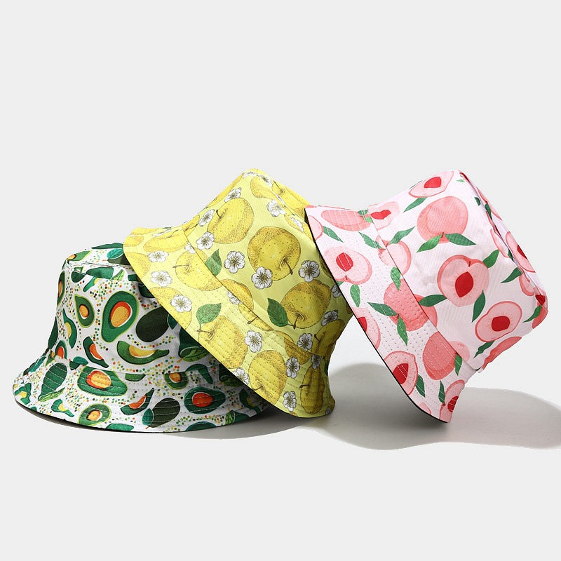 Fruit Print Bucket Hat | Cute Summer Fisherman Cap