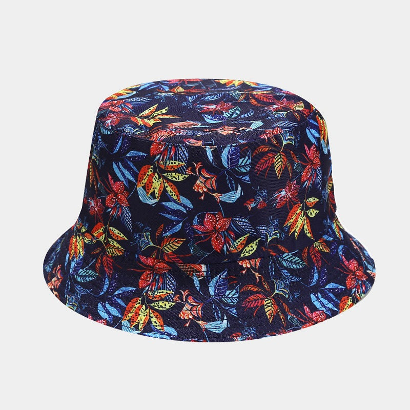Floral Print Bucket Hat | Reversible Tropical Fisherman Cap