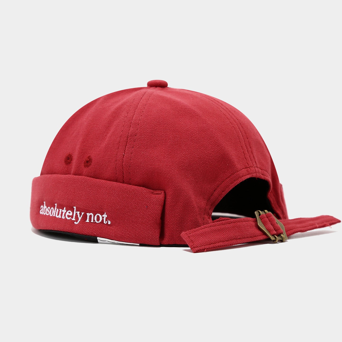 Absolutely Not Docker Cap | 6-Color Strapback Brimless Hat