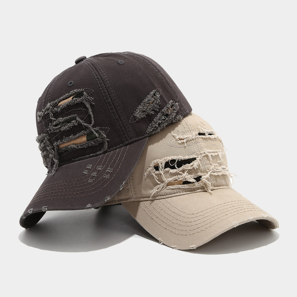 Heavy Distressed Ripped Baseball Cap | Vintage Worn Streetwear Hat | Byerclub